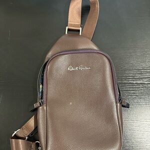 Robert Graham Dark Brown Leather Belt Bag